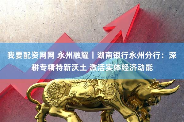 我要配资网网 永州融耀丨湖南银行永州分行：深耕专精特新沃土 激活实体经济动能